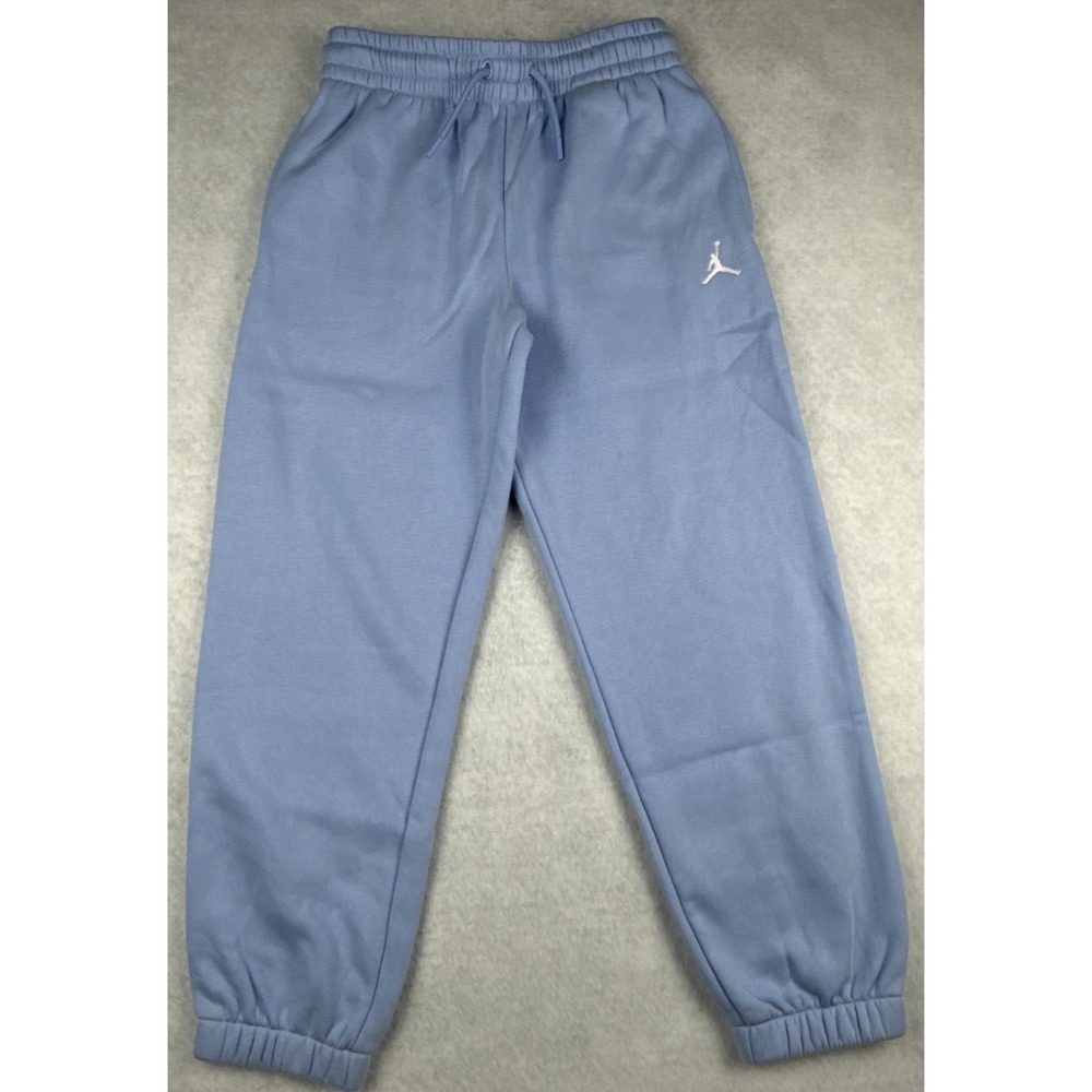 Jordan Girls Fleece Jogger Pants Blue Cobalt Bliss Youth‎ Medium 10-12 NWT